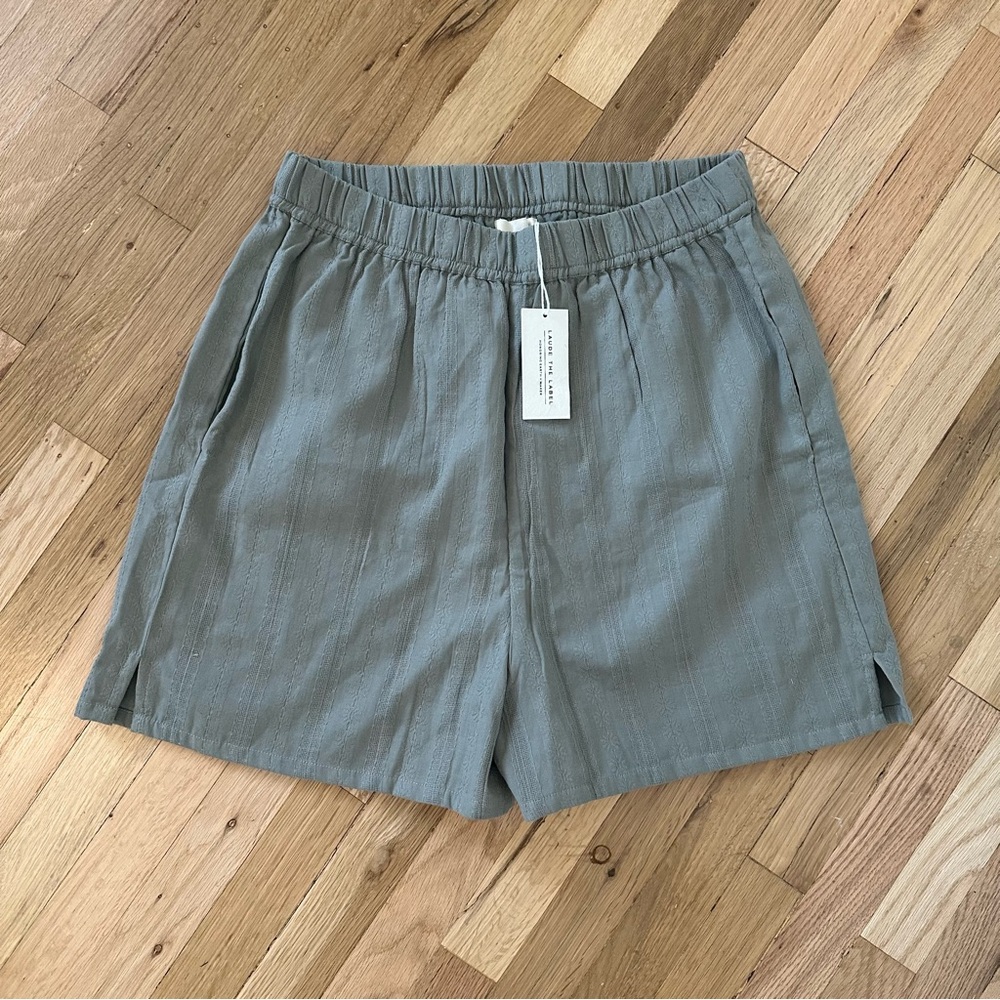 NWT Laude The Label High Rise Cotton Shorts L